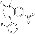 氟硝西泮分子结构 (CAS 1622-62-4)