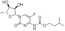 structure of CAS# 162204-30-0, 5'-Deoxy-5-fluoro-N4-(isopentyloxycarbonyl)cytidine;5'-Deoxy-5-fluoro-N-[(3-methylbutoxy)carbonyl]cytidine