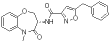 5-(Phenylmethyl)-N-[(3S)-2,3,4,5-tetrahydro-5-methyl-4-oxo-1,5-benzoxazepin-3-yl]-3-isoxazolecarboxamide molecular structure (CAS 1622849-58-4)