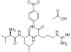 structure of CAS# 162303-66-4, D-Valyl-L-leucyl-N-(4-nitrophenyl)-L-argininamide monoacetate