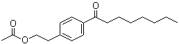 结构式 CAS# 162358-03-4, 4-辛酰基苯乙基乙酸酯