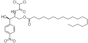 氯霉素硬脂酸酯分子结构 (CAS 16255-48-4)