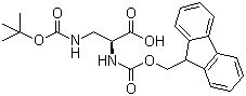 N-Fmoc-N'-Boc-L-2,3-Diaminopropionic acid molecular structure (CAS 162558-25-0)