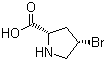 结构式 CAS# 16257-69-5, 顺式-4-溴-L-脯氨酸