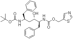 (2S,3S,5S)-5-(tert-Butoxycarbonylamino)-2-(N-5-thiazolylmethoxycarbonyl)amino-1,6-diphenyl-3-hydroxyhexane molecular structure (CAS 162849-95-8)