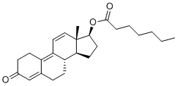 structure of CAS# 1629618-98-9, Trenbolone Enanthate;[(8S,13S,14S,17S)-13-methyl-3-oxo-2,6,7,8,14,15,16,17-octahydro-1H-cyclopenta[a]phenanthren-17-yl] heptanoate