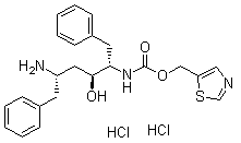 [(1S,2S,4S)-4-Amino-2-hydroxy-5-phenyl-1-(phenylmethyl)pentyl]-carbamic acid 5-thiazolylmethyl ester dihydrochloride molecular structure (CAS 162990-03-6)