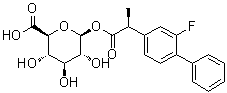 S-Flurbiprofen glucuronide molecular structure (CAS 162992-66-7)