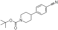 1-叔丁氧羰基-4-(4'-氰基)哌啶分子结构 (CAS 162997-33-3)