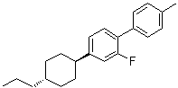 trans-2-Fluoro-4'-methyl-4-(4-propylcyclohexyl)-1,1'-biphenyl molecular structure (CAS 163005-08-1)