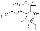 rel-N-[(3R,4S)-6-Cyano-3,4-dihydro-3-hydroxy-2,2-dimethyl-2H-1-benzopyran-4-yl]-N-methylethanesulfonamide molecular structure (CAS 163163-23-3)
