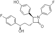 structure of CAS# 163222-33-1, Ezetimibe;1-(4-Fluorophenyl)-3-[3-(4-fluorophenyl)-3-hydroxy-propyl]-4-(4-hydroxyphenyl)-azetidin-2-one