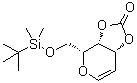 2,6-Anhydro-5-deoxy-1-O-[(1,1-dimethylethyl)dimethylsilyl]-D-arabino-hex-5-enitol cyclic carbonate molecular structure (CAS 163228-38-4)