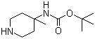 tert-Butyl (4-methylpiperidin-4-yl)carbamate molecular structure (CAS 163271-08-7)