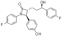 (3R,4S)-1-(4-氟苯基)-3-[(3R)-3-(4-氟苯基)-3-羟基丙基]-4-(4-羟基苯基)-2-氮杂环丁酮分子结构 (CAS 163380-16-3)
