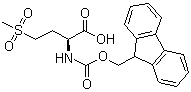 (S)-2-(9H-Fluoren-9-ylmethoxycarbonylamino)-4-methylsulfonylbutanoic acid molecular structure (CAS 163437-14-7)