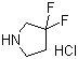 3,3-Difluoropyrrolidine hydrochloride molecular structure (CAS 163457-23-6)