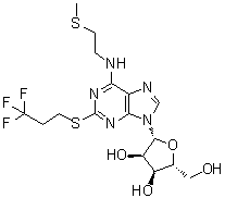 N-[2-(Methylthio)ethyl]-2-[(3,3,3-trifluoropropyl)thio]adenosine molecular structure (CAS 163706-58-9)