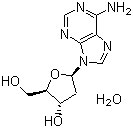 2'-Deoxyadenosine monohydrate molecular structure (CAS 16373-93-6)