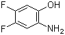 结构式 CAS# 163734-01-8, 2-氨基-4,5-二氟苯酚