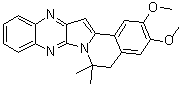 5,6-二氢-2,3-二甲氧基-6,6-二甲基苯并[7,8]吲哚嗪并[2,3-b]喹喔啉分子结构 (CAS 163769-88-8)