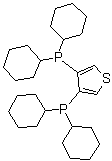 3,4-Bis(dicyclohexylphosphino)thiophene molecular structure (CAS 1638677-61-8)