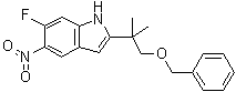2-[1,1-Dimethyl-2-(phenylmethoxy)ethyl]-6-fluoro-5-nitro-1H-indole molecular structure (CAS 1638771-94-4)