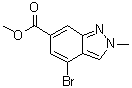 4-Bromo-2-methyl-2H-indazole-6-carboxylic acid methyl ester molecular structure (CAS 1638772-21-0)