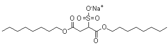 磺基琥珀酸二辛基酯钠盐分子结构 (CAS 1639-66-3)