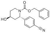 (±)-rel-(2S,4S)-苄基2-(4-氰基苯基)-4-羟基哌啶-1-羧酸酯分子结构 (CAS 1644667-47-9)