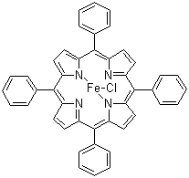 结构式 CAS# 16456-81-8, 5,10,15,20-四苯基-21H,23H-卟吩氯化铁(III)