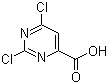结构式 CAS# 16492-28-7, 2,6-二氯嘧啶-4-甲酸