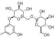Orcinol gentiobioside molecular structure (CAS 164991-86-0)
