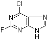 结构式 CAS# 1651-29-2, 2-氟-6-氯嘌呤