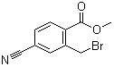结构式 CAS# 165111-46-6, 2-溴甲基-4-氰基苯甲酸甲酯