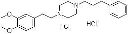 structure of CAS# 165377-44-6, 1-[2-(3,4-Dimethoxyphenyl)ethyl]-4-(3-phenylpropyl)piperazine hydrochloride