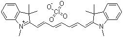 1,1',3,3,3',3'-Hexamethylindotricarbocyanine perchlorate molecular structure (CAS 16595-48-5)