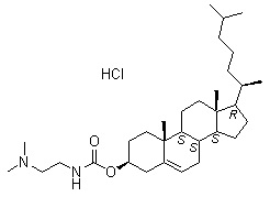 O-[(N,N-二甲基氨基乙基)-氨基甲酰基]胆固醇盐酸盐分子结构 (CAS 166023-21-8)