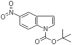 structure of CAS# 166104-19-4, 5-Nitroindole-1-carboxylic acid tert-butyl ester;tert-Butyl 5-nitro-1H-indole-1-carboxylate; tert-Butyl 5-nitroindole-1-carboxylate