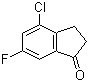 结构式 CAS# 166250-01-7, 4-氯-6-氟-1-茚满酮