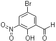 structure of CAS# 16634-88-1, 5-Bromo-3-nitrosalicylaldehyde;5-Bromo-2-hydroxy-3-nitrobenzaldehyde