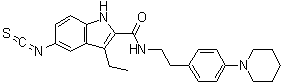 3-乙基-5-异硫氰酸基-N-[2-[4-(1-哌啶基)苯基]乙基]-1H-吲哚-2-甲酰胺分子结构 (CAS 1663564-42-8)