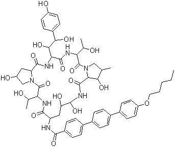 阿尼芬净分子结构 (CAS 166663-25-8)