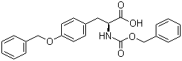 结构式 CAS# 16677-29-5, N-苄氧羰基-O-苄基-L-酪氨酸