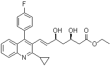 Pitavastatin ethyl ester molecular structure (CAS 167073-19-0)