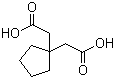 structure of CAS# 16713-66-9, Cyclopentane-1,1-diacetic acid;1,1-Cyclopentanediacetic acid; 3,3-Tetramethyleneglutaric acid