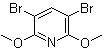 3,5-Dibromo-2,6-dimethoxypyridine molecular structure (CAS 16727-44-9)