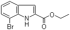 7-溴-1H-吲哚-2-甲酸乙酯分子结构 (CAS 16732-69-7)