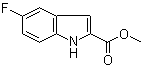 structure of CAS# 167631-84-7, 5-Fluoro-1H-indole-2-carboxylic acid methyl ester;Methyl 5-fluoro-1H-indole-2-carboxylate