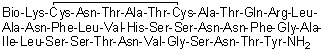 N2-[5-[(3aS,4S,6aR)-Hexahydro-2-oxo-1H-thieno[3,4-d]imidazol-4-yl]-1-oxopentyl]-L-lysyl-L-cysteinyl-L-asparaginyl-L-threonyl-L-alanyl-L-threonyl-L-cysteinyl-L-alanyl-L-threonyl-L-glutaminyl-L-arginyl-L-leucyl-L-alanyl-L-asparaginyl-L-phenylalanyl-L-leucyl-L-valyl-L-histidyl-L-seryl-L-seryl-L-asparaginyl-L-asparaginyl-L-phenylalanylglycyl-L-alanyl-L-isoleucyl-L-leucyl-L-seryl-L-seryl-L-threonyl-L-asparaginyl-L-valylglycyl-L-seryl-L-asparaginyl-L-threonyl-L-tyrosinamide cyclic (2→7)-disulfide molecular structure (CAS 1678415-18-3)